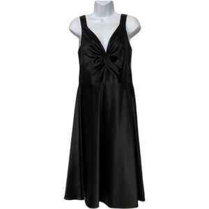 Donna Morgan Black satin Dress size 6